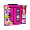 LEAN TOYS bambola con armadio guardaroba per bambole nella valigetta Beauty Girl