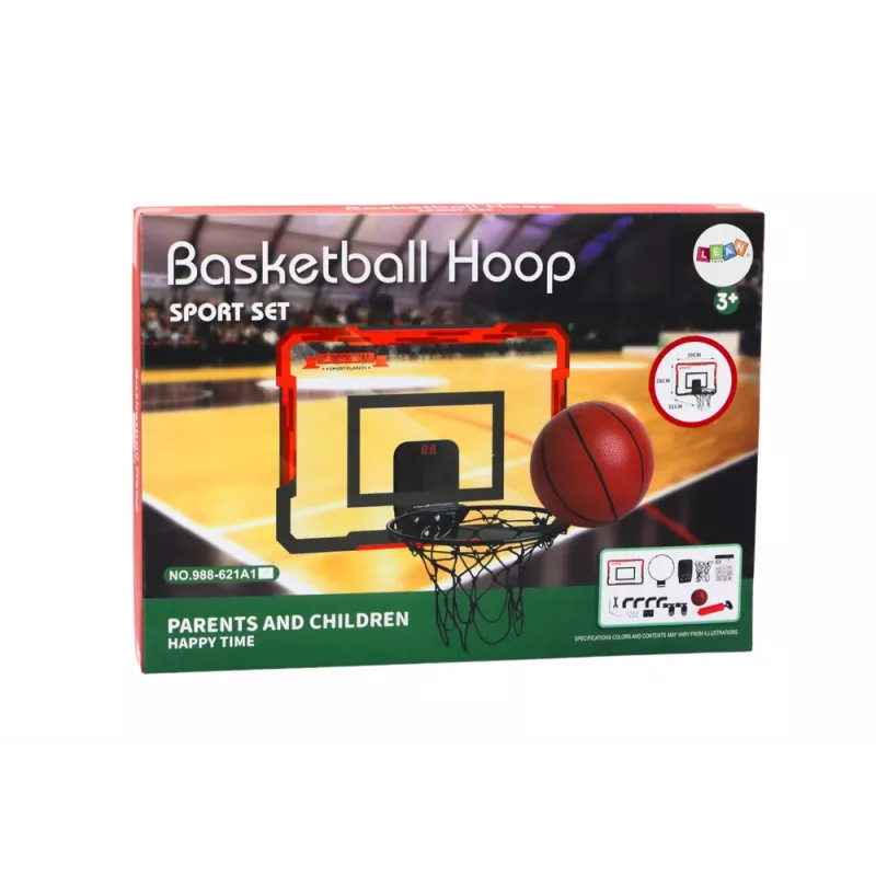 LEAN TOYS canestro da basket per bambini tabellone contatore pallone set