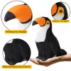 LEAN TOYS Peluche Tucano Uccello Peluche Mascotte Peluche Bianco 30cm