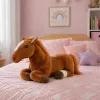 LEAN TOYS cavallo di peluche marrone 40cm