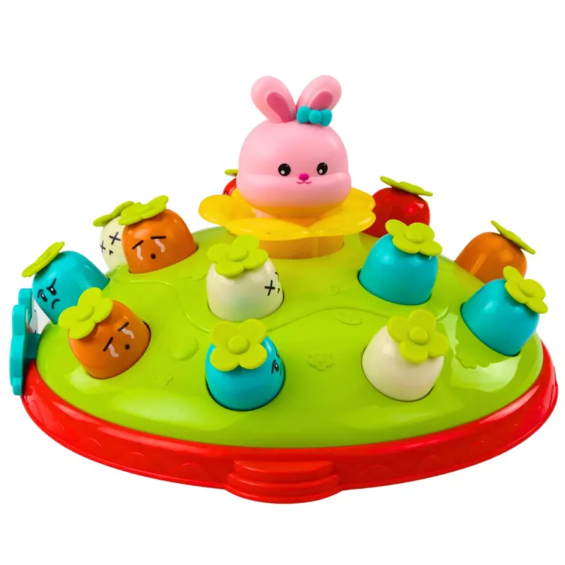 LEAN TOYS Gioco arcade Martellare le carote con coniglietto saltellante