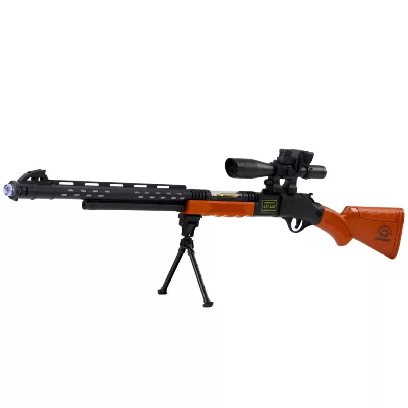LEAN TOYS Fucile da cecchino giocattolo AK-528 con mirino, treppiede, luce e suono