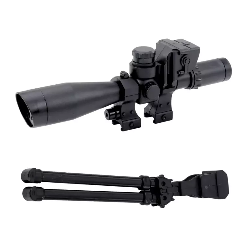 LEAN TOYS Fucile da cecchino giocattolo AK-528 con mirino, treppiede, luce e suono