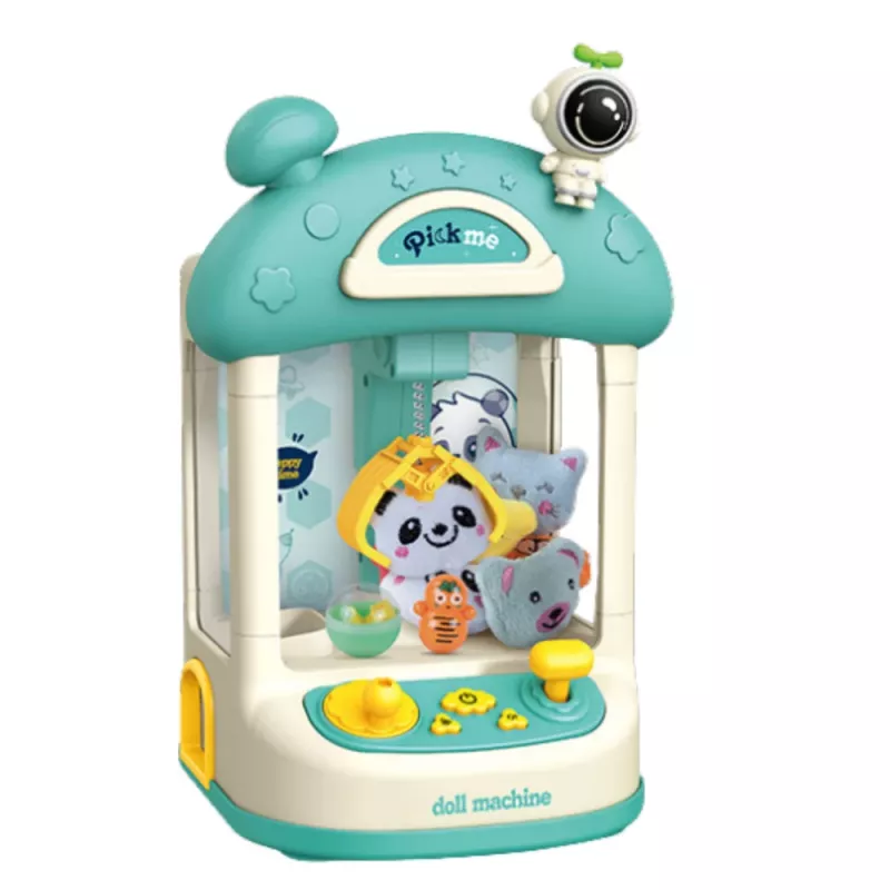 LEAN TOYS Macchina acchiappapalle peluche blu per bambini