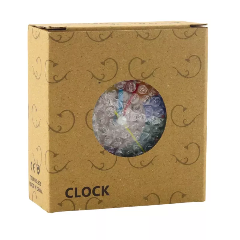 LEAN TOYS Sveglia didattica per bambini - Blu Analogica al quarzo con movimento silenzioso, quadrante per imparare minuti e secondi, funzione snooze e retroilluminazione, 9 cm