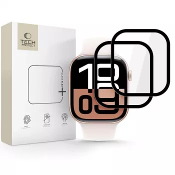 Tech-Protect Glass Flex+ Pellicola protettiva per display per Apple Watch 42mm (confezione da 2, Nero)