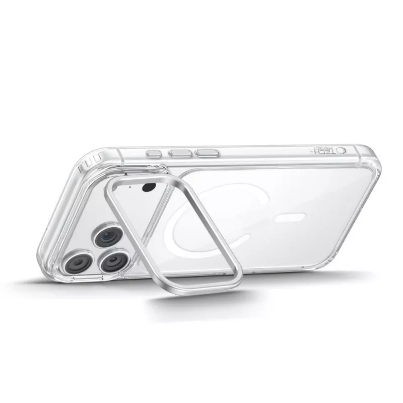 TECH-PROTECT MAGSTAND MagSafe Clear Case con kickstand per iPhone 17 Pro Max / 18 Pro Max