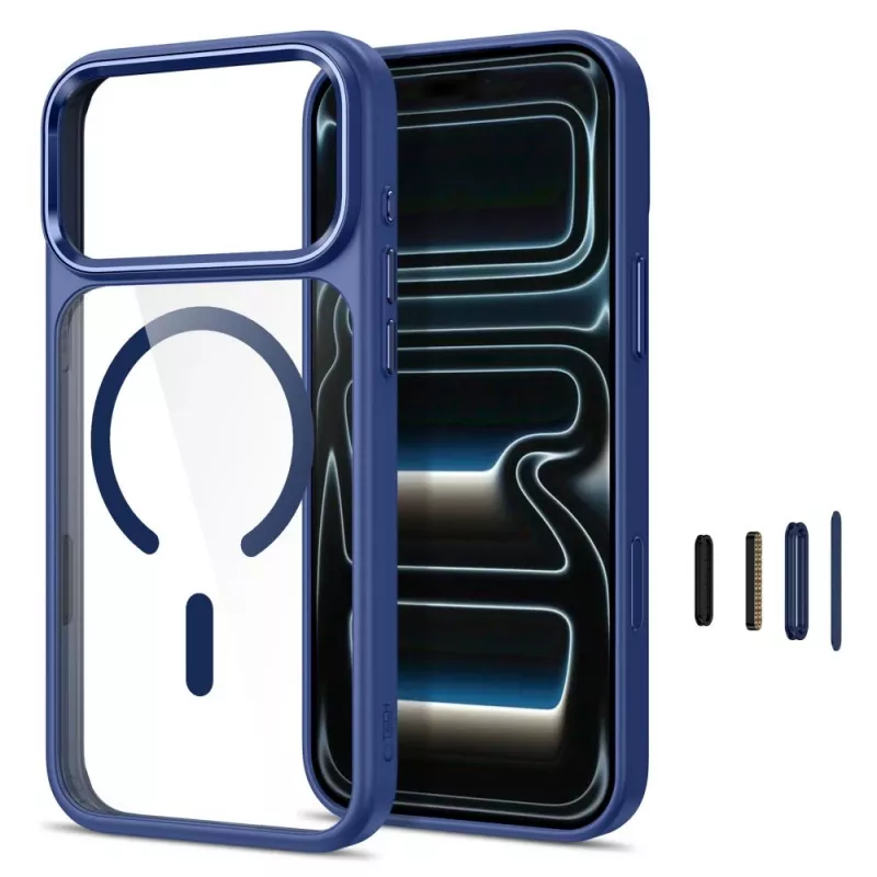 Tech-Protect Magmat MagSafe Clear Case per iPhone 17 Pro Max / 18 Pro Max - Deep Blue