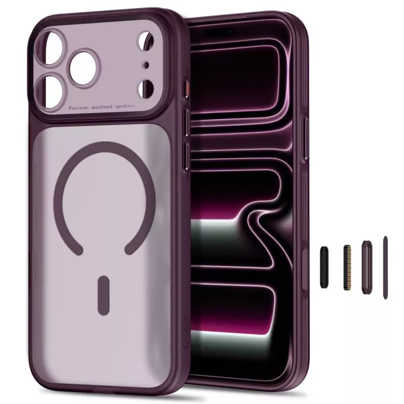 TECH-PROTECT MagPrime Custodia MagSafe per iPhone 17 Pro Max / 18 Pro Max - Rosso ciliegia scuro opaco