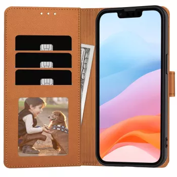 Tech-Protect Custodia portafoglio per Apple iPhone 16E Marrone sella