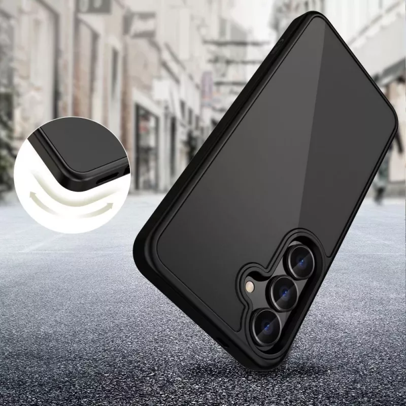 Tech-Protect Magmat Custodia per Samsung Galaxy S25 Edge Nero opaco