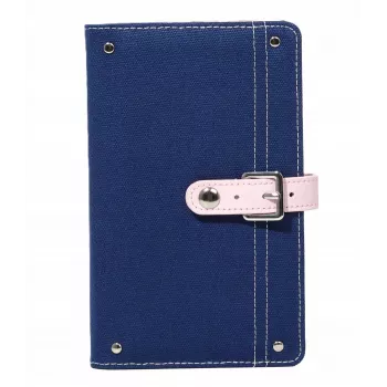 LOVEINSTANT Album fotografico in denim per Fujifilm Instax Mini – spazio per 108 stampe, copertina in pelle PU, 18 pagine, blu