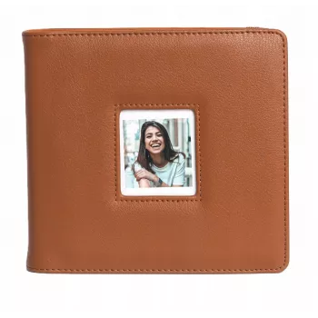 LOVEINSTANT Album fotografico per Polaroid Go, 36 fogli, 288 foto, pelle PU marrone