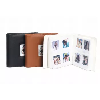LOVEINSTANT Album fotografico per Polaroid Go, 36 fogli, 288 foto, pelle PU marrone