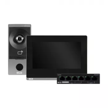 BCS-P-VIS01 Citofono video RFID da esterno IP65 con telecamera grandangolare 2MP, PoE, audio bidirezionale e protezione anti-intrusione IK07