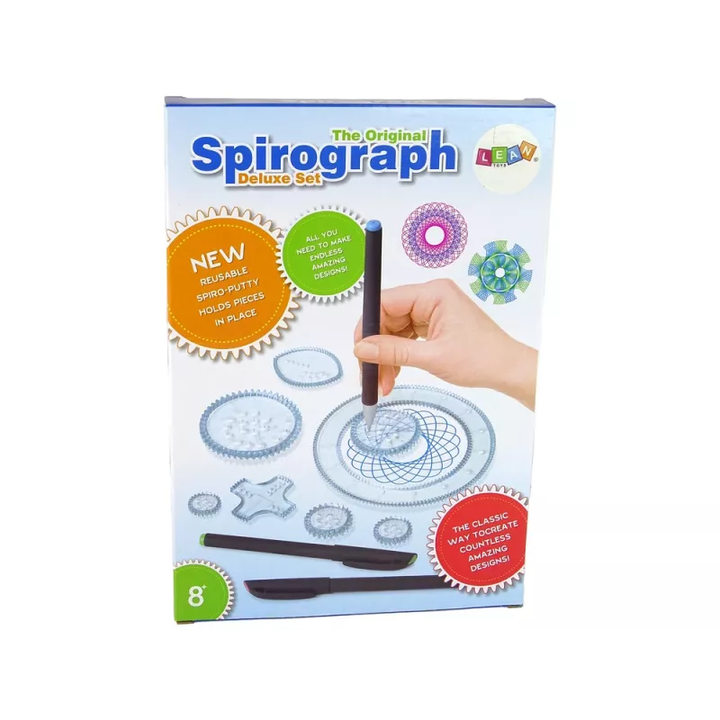 LEAN TOYS Spirograph giocattolo educativo – Set geometrico da disegno per bambini da 6 anni