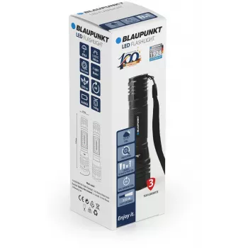 Blaupunkt BT-FL8060 torcia LED con zoom, 300 lm (BLAUPUNKTBT-FL8060)