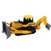 LEAN TOYS Escavatore cingolato veicolo da costruzione con 2 pale giallo