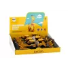 LEAN TOYS Escavatore cingolato veicolo da costruzione con 2 pale giallo