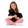 LEAN TOYS Cavallo di peluche mascotte nero 40cm x 37cm