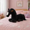LEAN TOYS Cavallo di peluche mascotte nero 40cm x 37cm