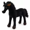 LEAN TOYS Cavallo di peluche mascotte nero 40cm x 37cm