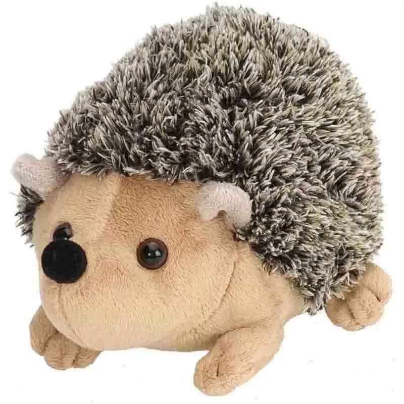 LEAN TOYS Mascotte riccio di peluche marrone 17,5 cm