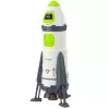 LEAN TOYS Space Rocket Ship Playset con astronauti, luci e suoni, 42 cm, bianco grigio arancione