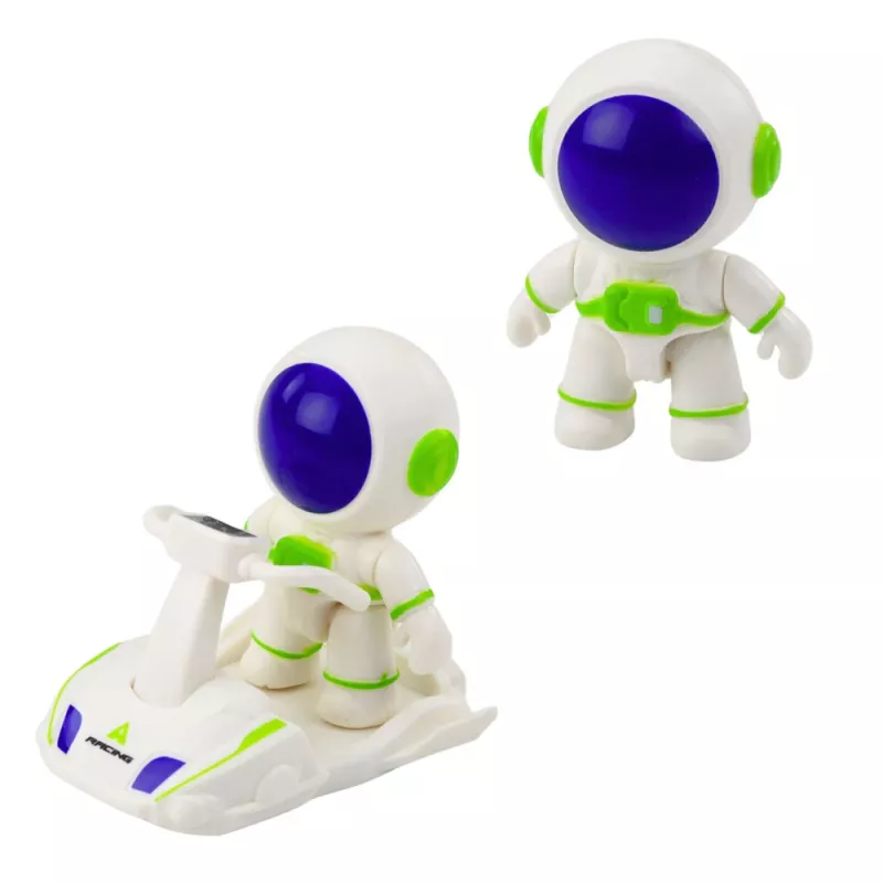 LEAN TOYS Space Rocket Ship Playset con astronauti, luci e suoni, 42 cm, bianco grigio arancione