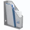 LEAN Supporto organizer da ufficio in metallo per documenti e raccoglitori, verticale, argento, A4