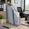LEAN Supporto organizer da ufficio in metallo per documenti e raccoglitori, verticale, argento, A4