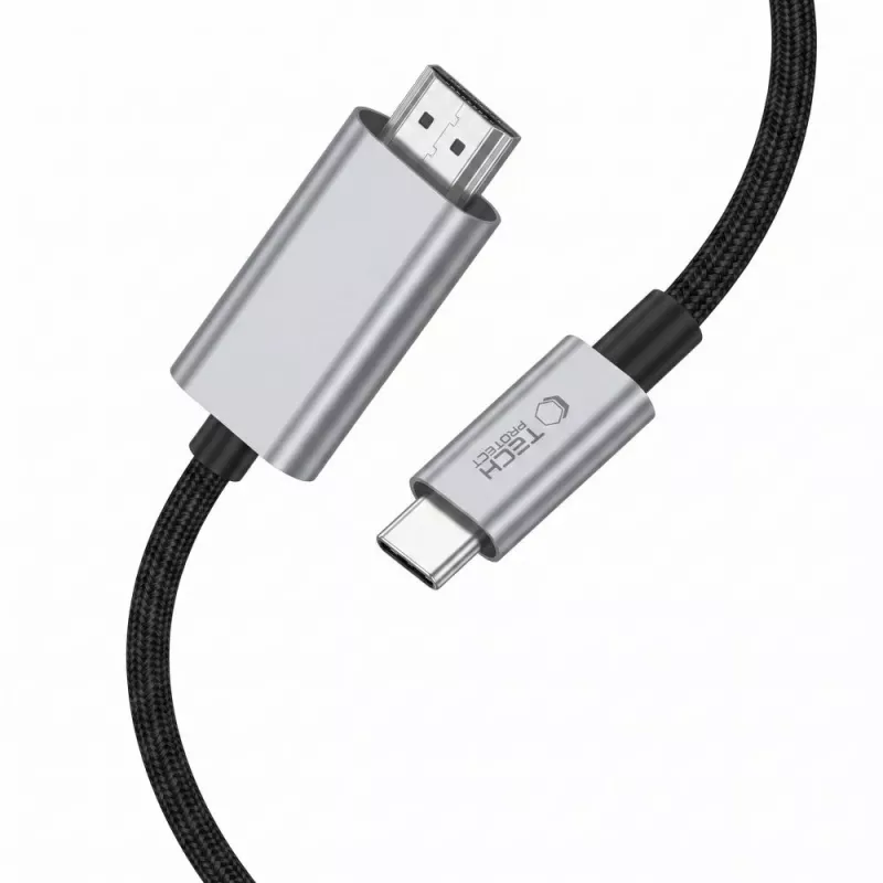 TECH-PROTECT ULTRABOOST Cavo USB-C a HDMI 2.1 8K 60Hz 200cm grigio ferro