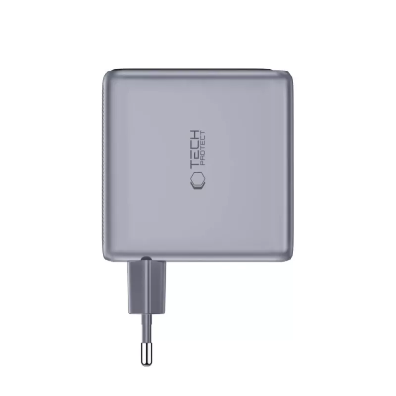 TECH-PROTECT POWERVISION NC140W-GaN Caricabatterie da rete 4 porte PD 140W / QC3.0 grigio scuro