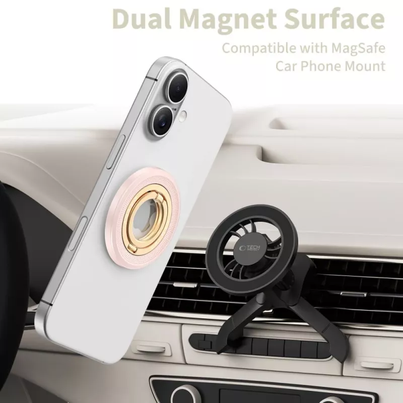 Anello magnetico MagSafe per telefono TECH-PROTECT MMR700 Lamano rosa/oro