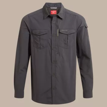 Craghoppers NosiLife Adventure camicia a maniche lunghe III - Black Pepper, XL