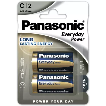 Panasonic Everyday Power C pile alcaline LR14 1,5 V confezione da 2 blister