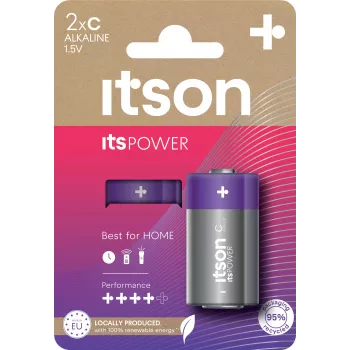 ITSON LR14IPO/2CP pile alcaline C (confezione da 2, blister)