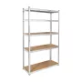 Rebel RB-1252 scaffale metallico 205x120x45 cm argento 5 ripiani 875 kg