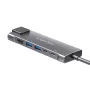 Adattatore hub multiporta USB-C con HDMI 4K, 2x USB 3.0, dati USB-C, 100W PD, Gigabit Ethernet, grigio siderale