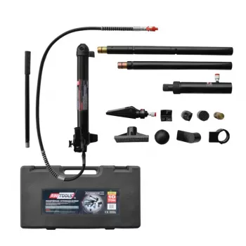 AWTOOLS divaricatore idraulico 10 tonnellate con pompa manuale e tubi di prolunga