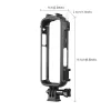 PULUZ PU979B custodia protettiva con supporto e doppio slitta flash per Insta360 X4 – nero