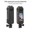 PULUZ PU979B custodia protettiva con supporto e doppio slitta flash per Insta360 X4 – nero