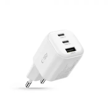 TECH-PROTECT NCA100W-GAN-AVS caricabatterie GaN 3 porte PD 3.2 100W / QC3.0 bianco