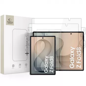 TECH-PROTECT Easy Set Fit+ set protezione 4-in-1 per Samsung Galaxy Z Fold 8 – trasparente (pellicola e vetro)