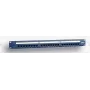 EMITERNET patch panel 19 inch 24 porte Cat.6 UTP con gestione cavi, blu, PoE