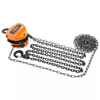 NEO TOOLS paranco a catena manuale 1 tonnellata 3 m con catena di sollevamento 6 mm e freno a doppio nottolino