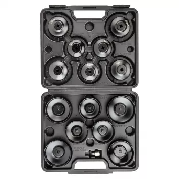 NEO TOOLS set 16 pezzi chiavi a bussola per filtri olio (65-100 mm, attacco 3/8