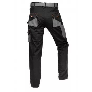NEO Tools 81-238-XXXL pantalone protettivo, grigio/nero/arancione, tessuto stretch, 9 tasche, EN ISO 13688