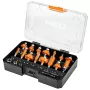 NEO TOOLS set di 15 frese in metallo duro con gambo da 8 mm in valigetta in legno