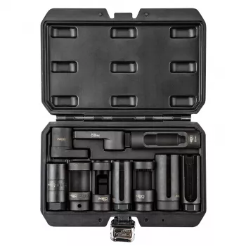 NEO TOOLS set bussole per sensori lambda e iniettori, 10 pezzi, attacco 3/8